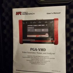PGA-VHD
HDMI & VGA Video Generator, Tester, and Analyzer
Simultaneous HDMI and VGA output
HDMI loop and pass-through functions for testing cables, ext