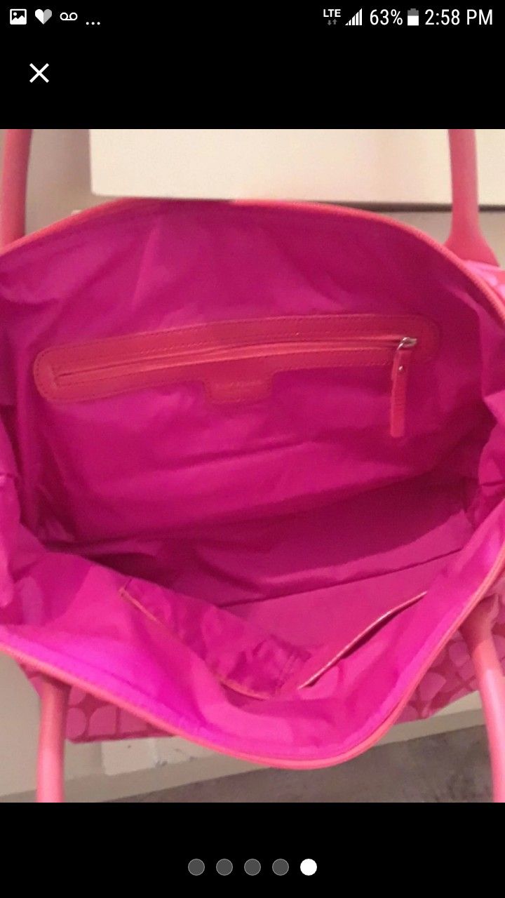 Kate spade tote with leather accents