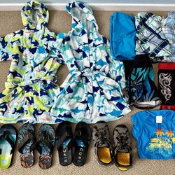 Boys Beach & Swim Clothes & Shoes - Size 6/7