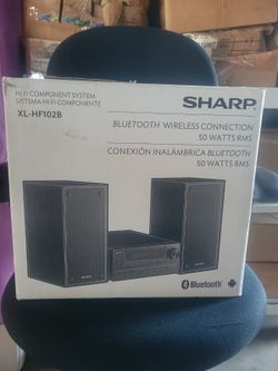 Sharp Bluetooth Hi-Fi Home Audio Stereo Sound System With Single Disc Cd Player