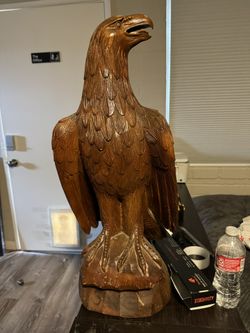 Wood Eagle Sculpture