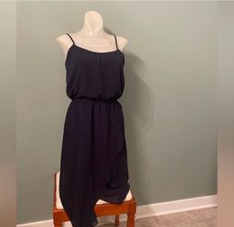Outback Red Navy Spaghetti Strap Hi Lo Dress
