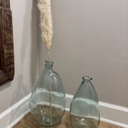 Large Bubble Glass Vases 