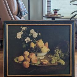 Still Life Flower Print of Oil on Canvas by Henri Fantin-Latour