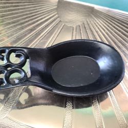 Cast Iron Spoon Rest/rubber Bottom