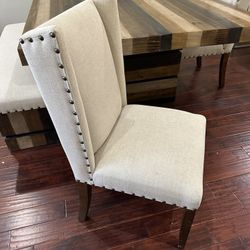 3 Chairs and Bench 