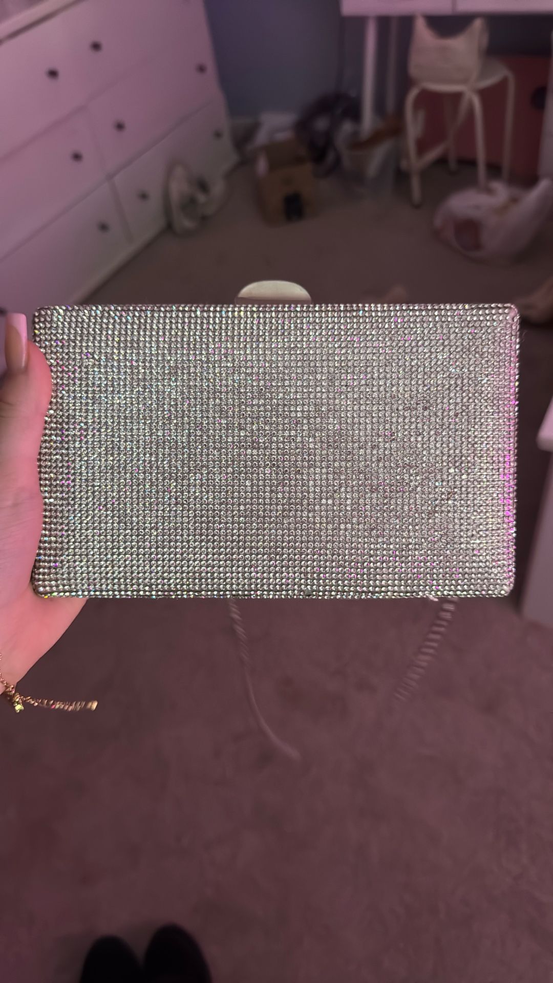 Silver gem purse