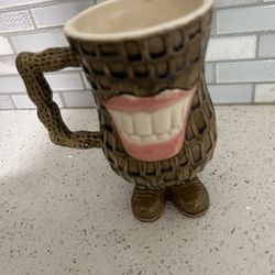 Vintage 1970s President Jimmy Carter, ceramic peanut face coffee mug