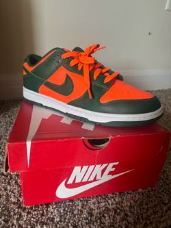 Size 11 Nike Miami hurricane dunks