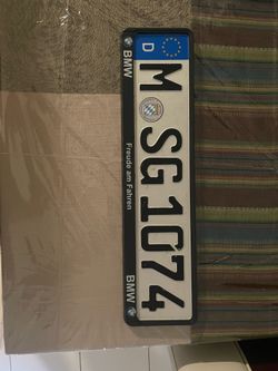BMW Plate with Bracket (Original)