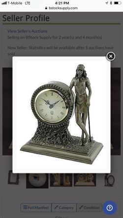 Woman golf brass suvenior clock high quality . Brand new