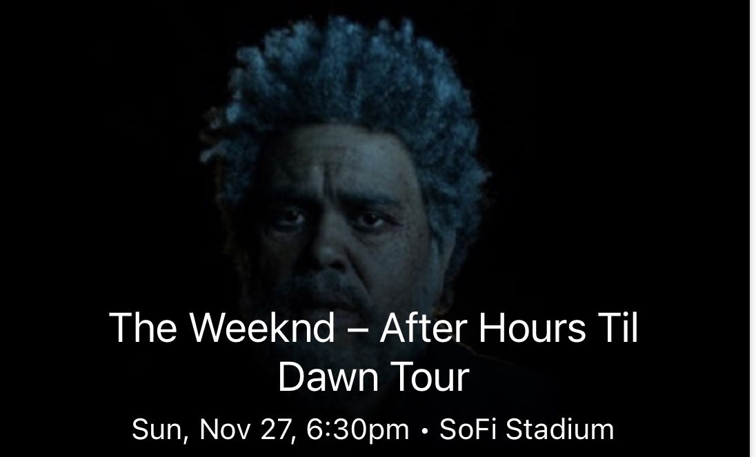 ‼️THE WEEKND-After Hour Til Dawn Tour SUNDAY 