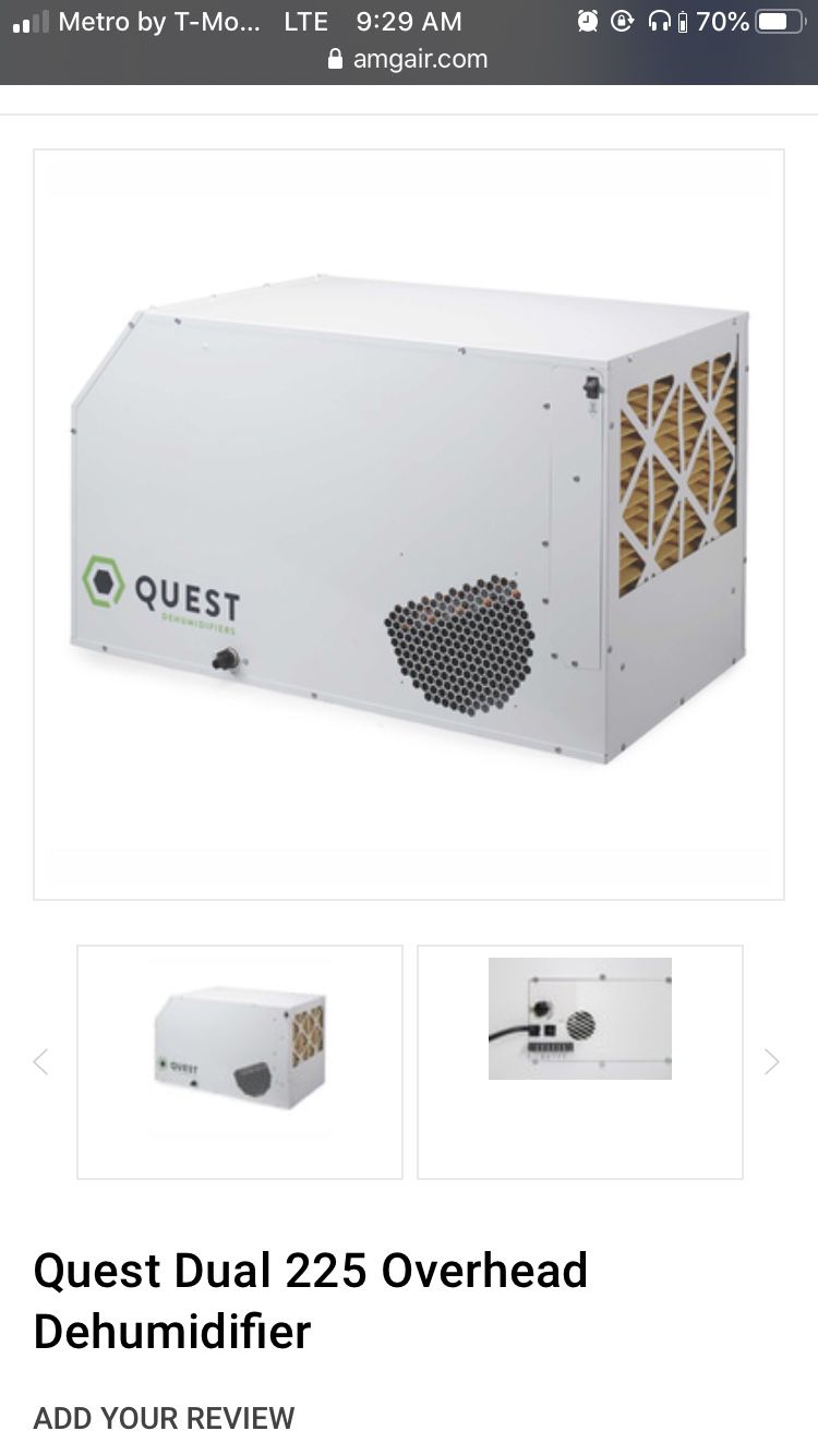 Quest dehumidifier dual 225 Best offer