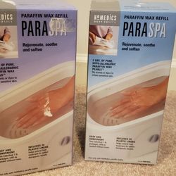 Two Boxes - HoMedics ParaSpa Paraffin Wax Refill & 20 Liners, 2 Lbs Wax & 20 Liners NEW


