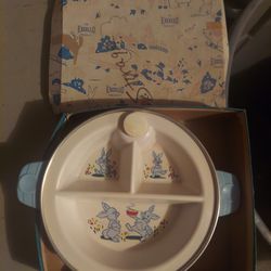 Vintage 1940s Baby Dish In Box