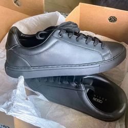 NIB Men's Black Leather Sneakers - Sz 11
