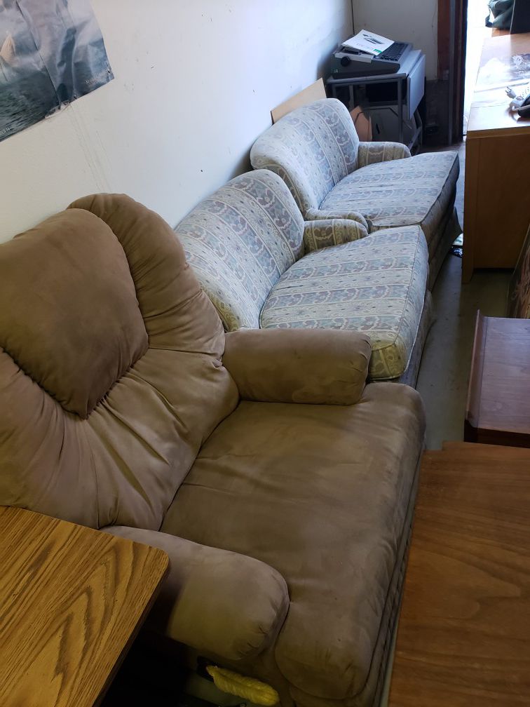 Small couches and recliner