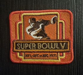 Vintage 1971 Offical NFL Licensed Super Bowl V, NFL • AFC vs NFC Sew On Patch