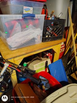 Work table and 3 tier tool storage rack