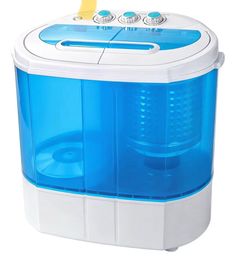Small Portable Washing Machine 9.9lb Mini Compact Washer Twin Tub Laundry Machine Top Load Spinning and Washing Combo