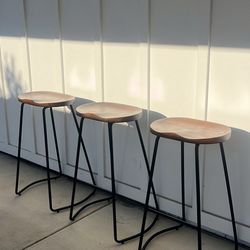 Modern / Mid-Century Inspired Bar Stools – Set of 3