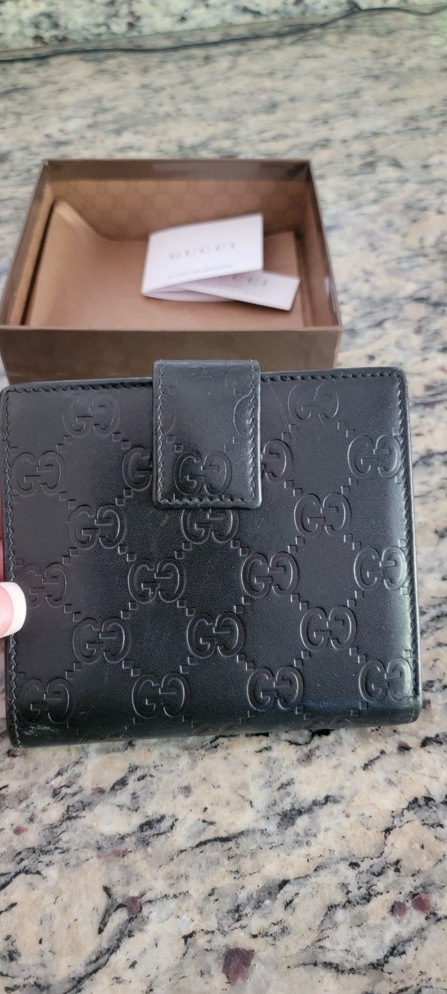 Gucci Wallet 300- Bk Leather