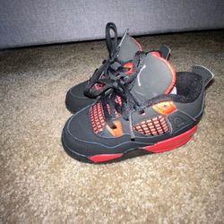 Jordan 4 Red Thunder Toddler Shoes 4c