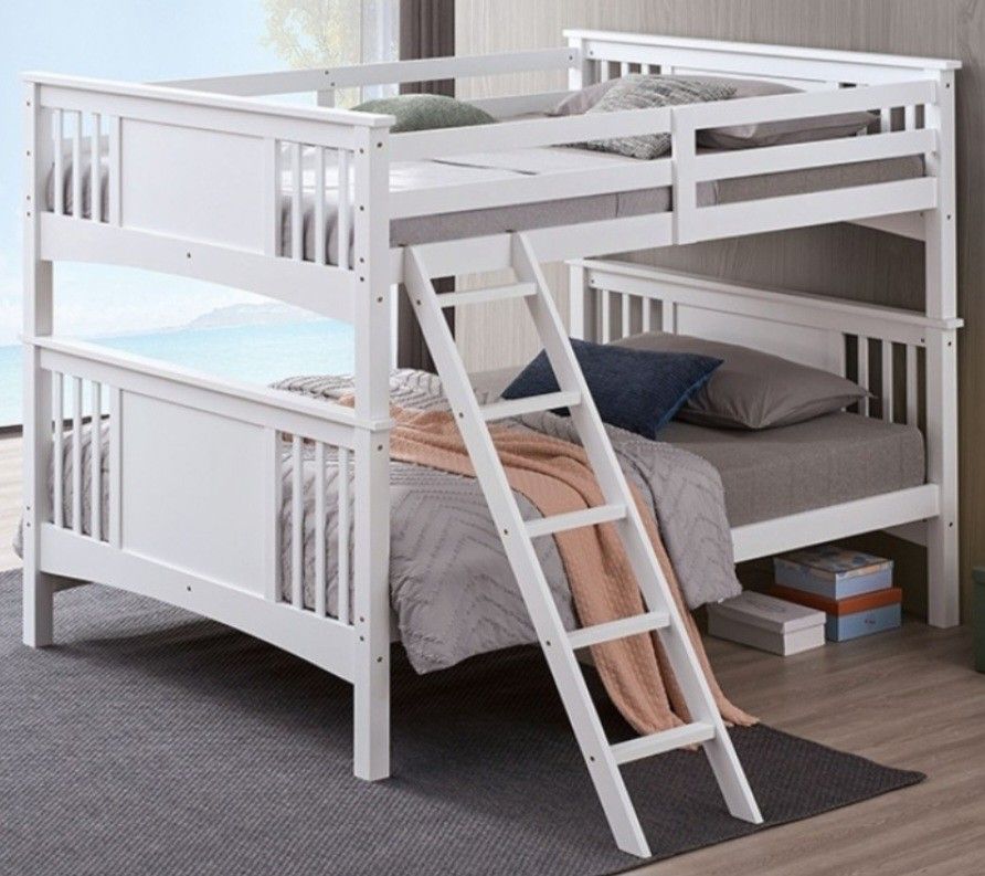 Brand New White Full Over Full Bunk Bed