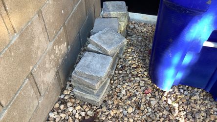 FREE 8 x 8 concrete patio bricks