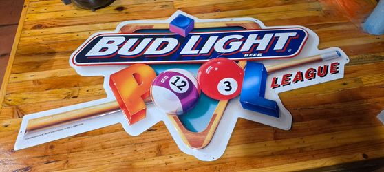 Vintage Anheuser-Busch Bud Light Pool Sign