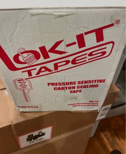 4 rolls Lok-It Tapes Pressure Sensitive Carton Sealing Tape