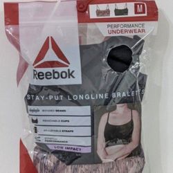 Reebok Bralettes , Size Medium, 2 Pack , Comfortable & Stretchy Performance 
