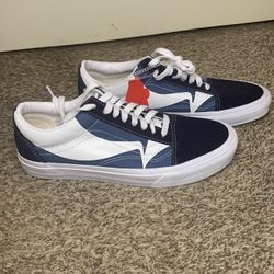 Vans Low Top Lace Up Navy Black White Sz 11