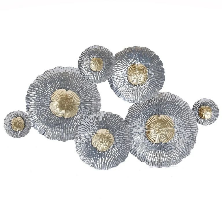 LuxenHome 39.3-in W x 22.8-in H Metal Floral Wall Sculpture ,WHA1695