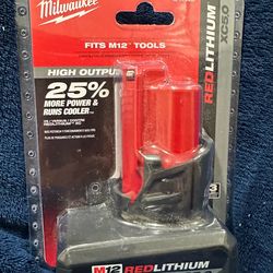 Milwaukee M12 red lithium xe 5.0 battery