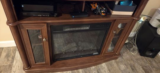 Electric Fireplace TV Stand with Cabinet