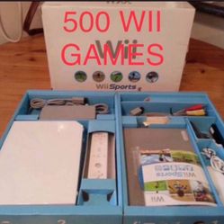 Nintendo WII and 500 WII Games Included
