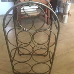 Nine Bottle Metal Wine Rack