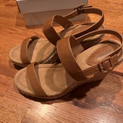 Style & Co Women's Radley Platform 4 1/2” Wedge Sandals, Cajun Spice