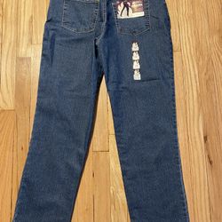New  Women’s Gloria Vanderbilt Amanda Dark Wash Blue Jeans Pant Size 12 Short New With Tags