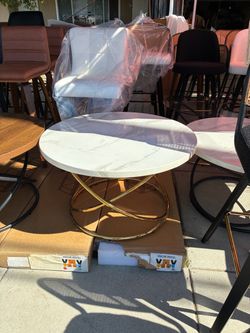 Gold marble coffee table