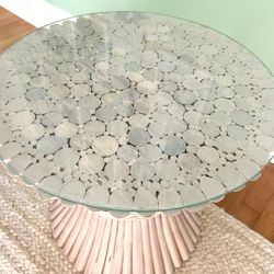 Side Table -Vintage Rattan Wheat Sheaf 
