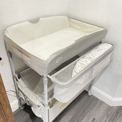 Portable Baby Changing Table with 2 Storage Baskets