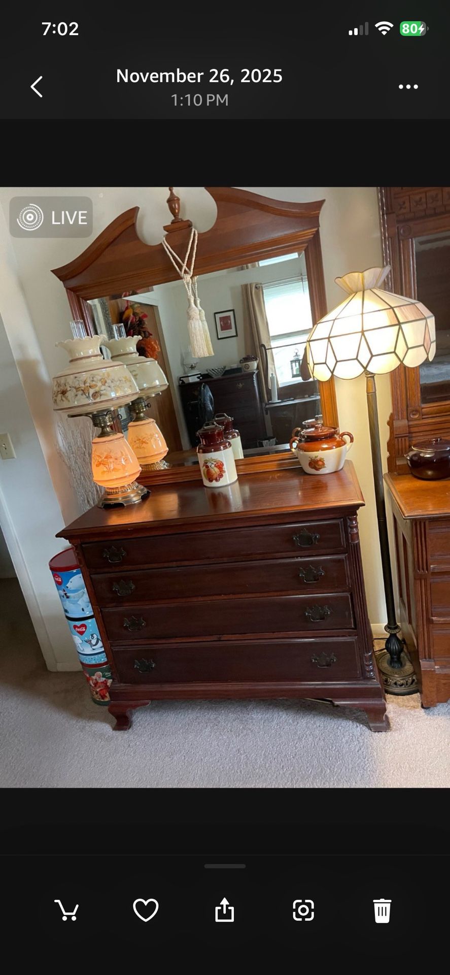2 Vintage Matching Dressers 
