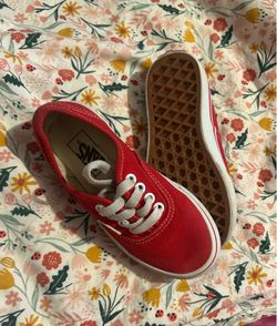 Kids red Vans Authentic size 11y