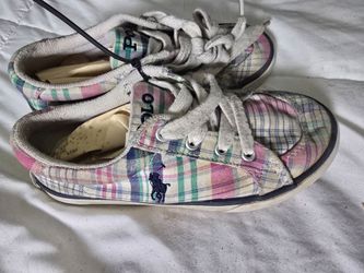 Polo Ralph Lauren Kids Plaid Sneakers Size 12
