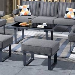 Brand New Patio  Aluminum Set With Fire Pit Propane In Box 