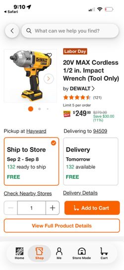 DEWALT 20V MAX Cordless 1/2 in. Impact Wrench