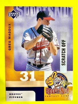 Greg Maddux 2003 Upper Deck MVP Spirts Nut Fantasy Game Card•