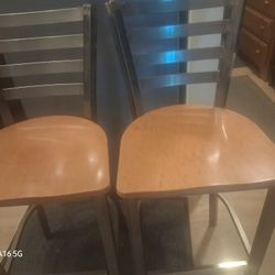 Super Sturdy Real Wood And Metal Stools